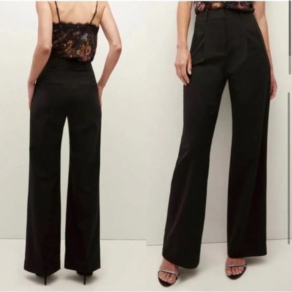 Veronica Beard Ollie Wool Trousers Pants Black 8 NWOT - Picture 3 of 9